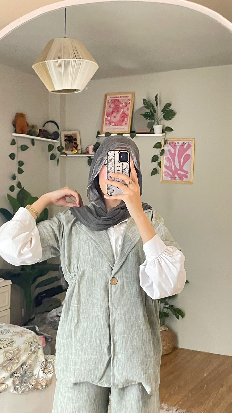 Linen Suit with Half Sleeves