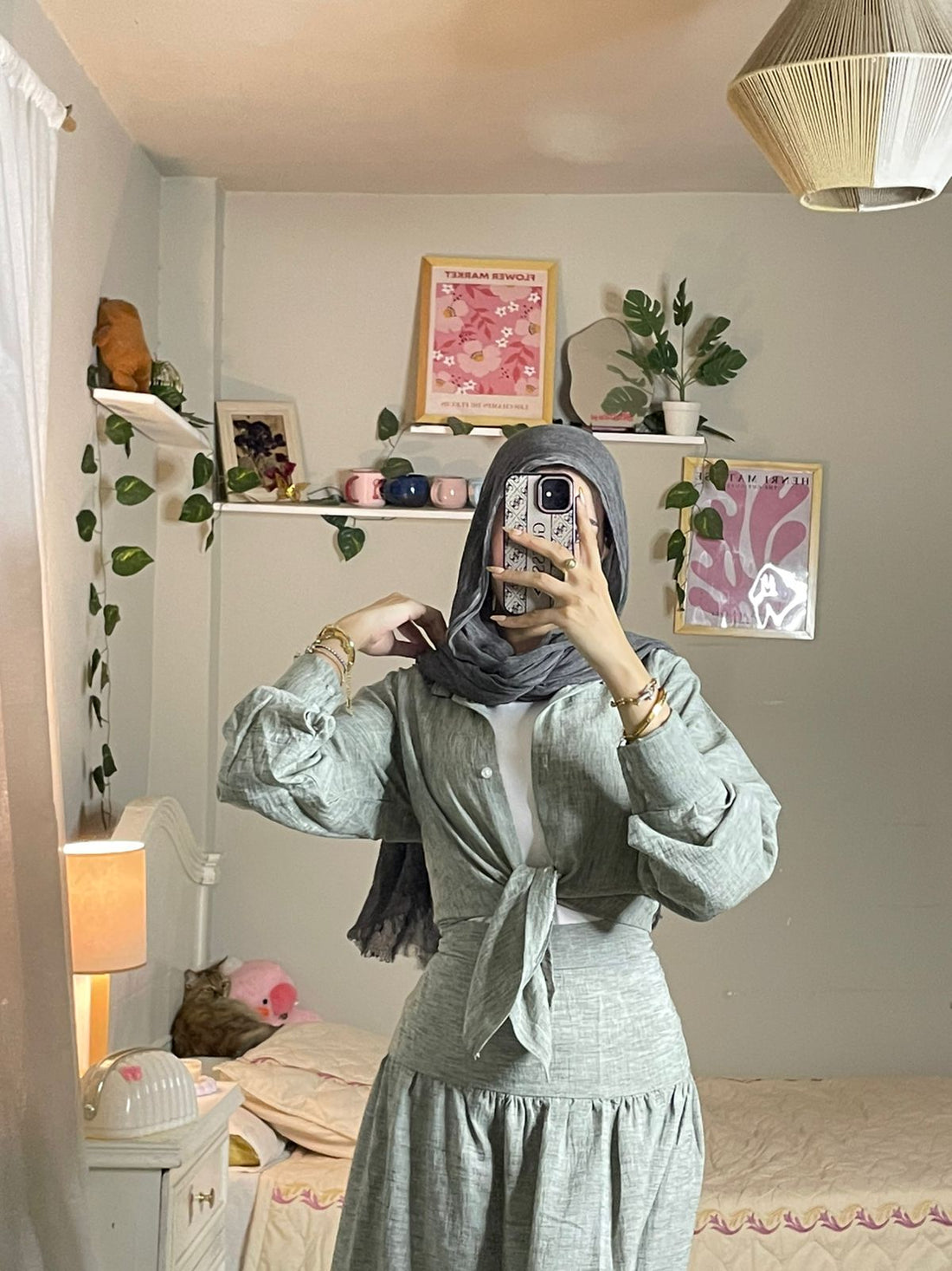 Linen Set – Skirt & Blouse