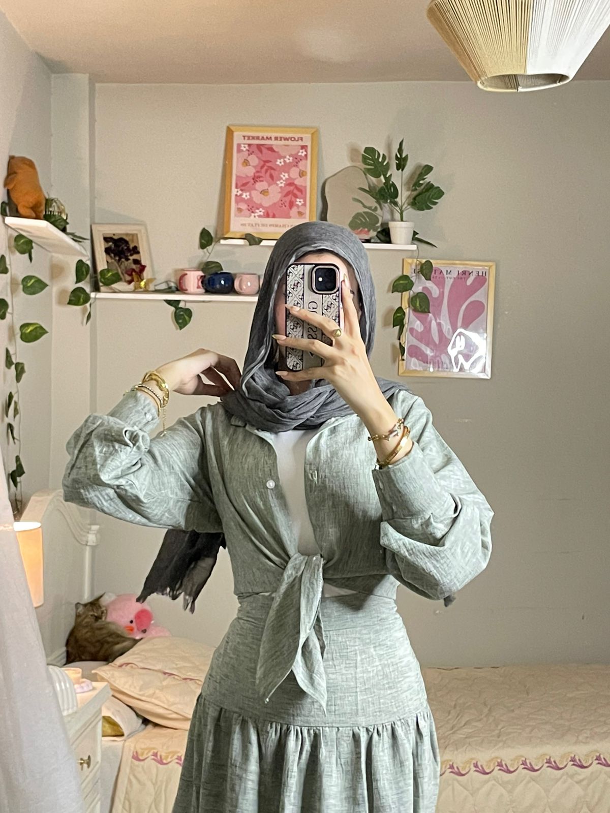 Linen Set – Skirt &amp; Blouse