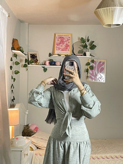 Linen Set – Skirt &amp; Blouse